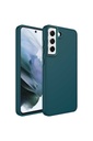 Samsung Galaxy S21 FE Uyumlu Kılıf Metal Çerçeve ve Buton Tasarımlı Silikon Zore Luna Kapak