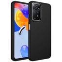Xiaomi Redmi Note 11S Global Uyumlu Kılıf Metal Çerçeve ve Buton Tasarımlı Silikon Zore Luna Kapak