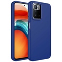 Xiaomi Redmi 10 Uyumlu Kılıf Metal Çerçeve ve Buton Tasarımlı Silikon Zore Luna Kapak