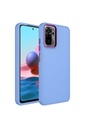 Xiaomi Redmi Note 10 Uyumlu Kılıf Metal Çerçeve ve Buton Tasarımlı Silikon Zore Luna Kapak