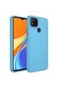Xiaomi Redmi 9C Uyumlu Kılıf Metal Çerçeve ve Buton Tasarımlı Silikon Zore Luna Kapak