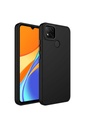 Xiaomi Redmi 9C Uyumlu Kılıf Metal Çerçeve ve Buton Tasarımlı Silikon Zore Luna Kapak
