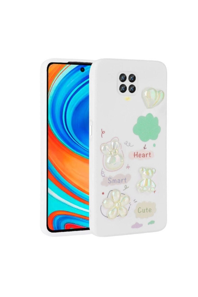 Xiaomi Redmi Note 9 Pro Uyumlu Kılıf Kabartma Figürlü Parlak Zore Toys Silikon Kapak