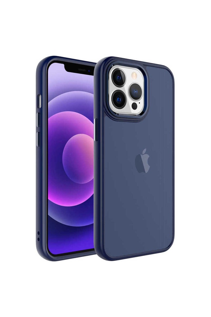 [RNZ-TA82041] Apple iPhone 13 Pro Max Uyumlu Kılıf Buzlu Sert PC Zore May Kapak (Siyah)