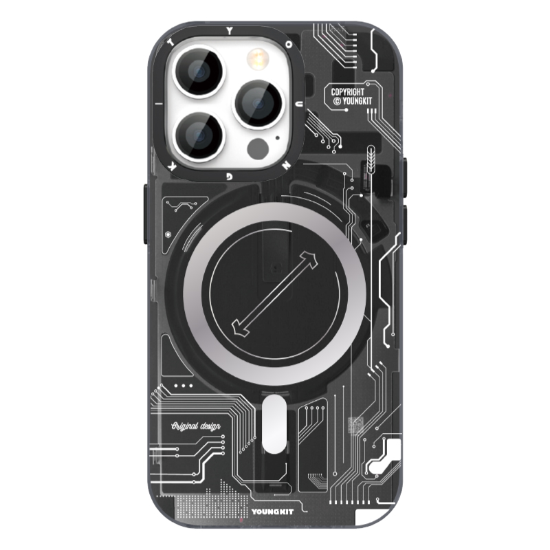 Apple iPhone 14 Pro Uyumlu Kılıf M-safe Şarj Özellikli YoungKit Technology Serisi Kapak