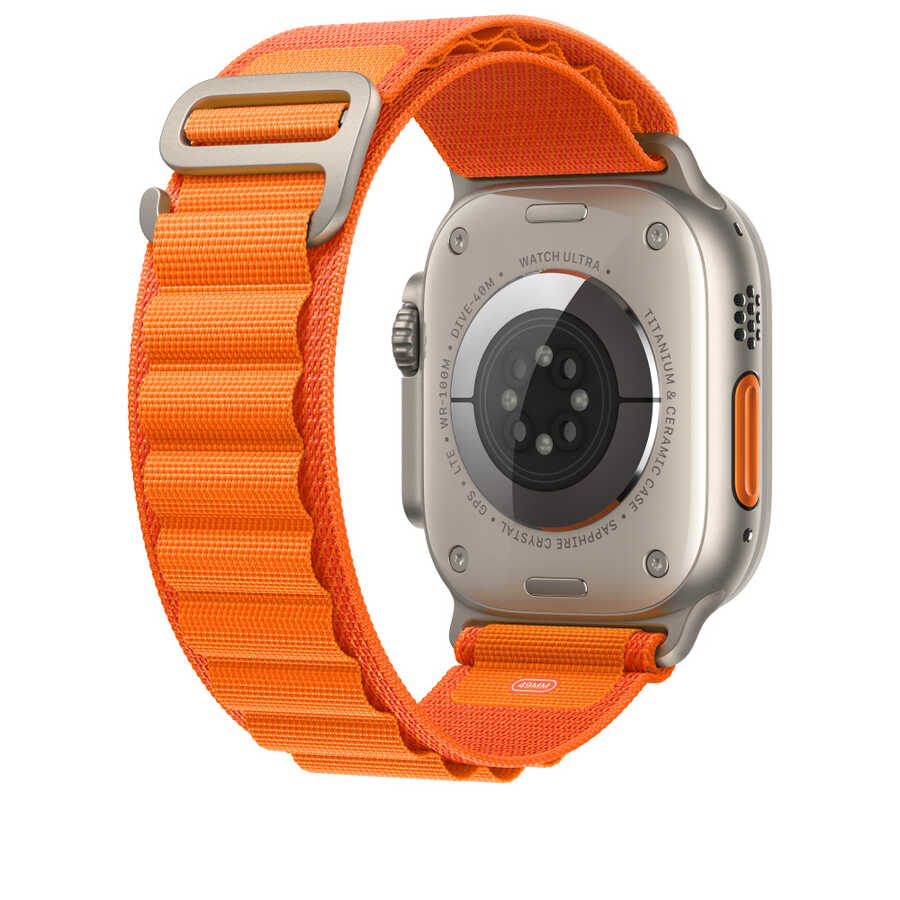 [RNZ-TA82116] Apple Watch 7 41mm Uyumlu Kordon Wiwu WU-01 Hasır Örgü Strap Kayış (Turuncu)