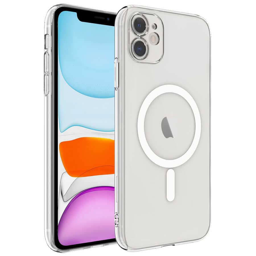 [RNZ-TA82219] Apple iPhone 11 Uyumlu Kılıf Kamera Korumalı M-safe Sert PC Zore Porto Kapak