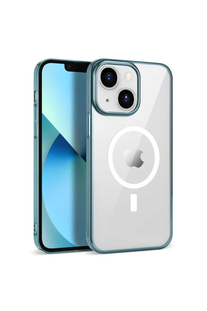Apple iPhone 13 Uyumlu Kılıf Zore Wireless Şarj Özellikli Pixel M-safe Kapak