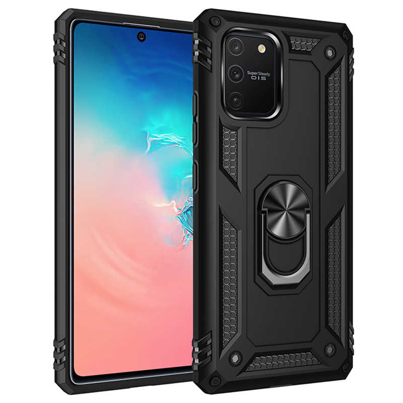 [RNZ-TA35821] Samsung Galaxy A91 (S10 Lite) Uyumlu Kılıf Zore Vega Kapak (Siyah)