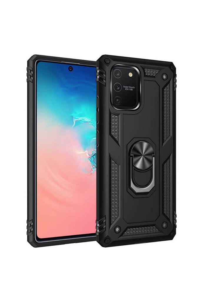 [RNZ-TA35821] Samsung Galaxy A91 (S10 Lite) Uyumlu Kılıf Zore Vega Kapak (Siyah)