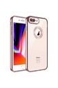 Apple iPhone 8 Plus Uyumlu Kılıf Kamera Korumalı Logo Gösteren Zore Omega Kapak