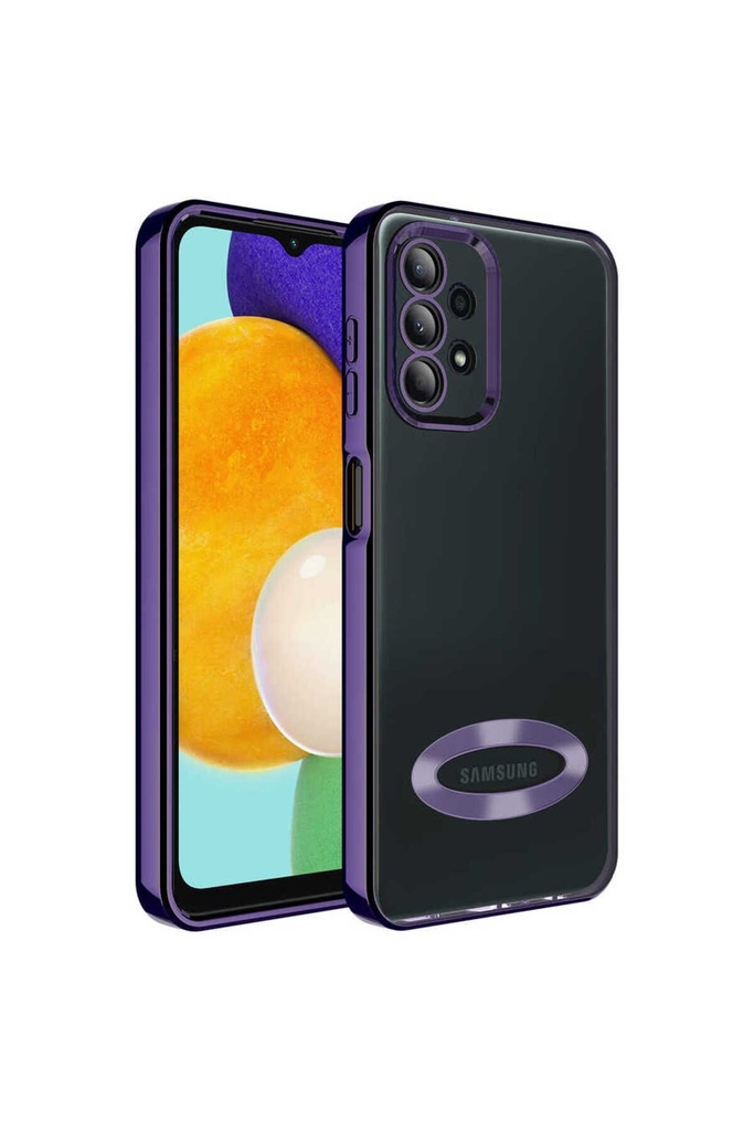 Samsung Galaxy A13 4G Uyumlu Kılıf Kamera Korumalı Logo Gösteren Zore Omega Kapak