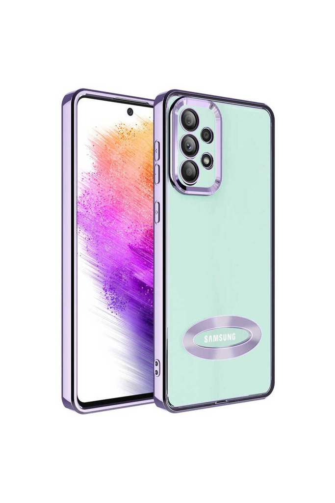 Samsung Galaxy A73 Uyumlu Kılıf Kamera Korumalı Logo Gösteren Zore Omega Kapak
