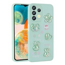 Samsung Galaxy A13 4G Uyumlu Kılıf Kabartma Figürlü Parlak Zore Toys Silikon Kapak
