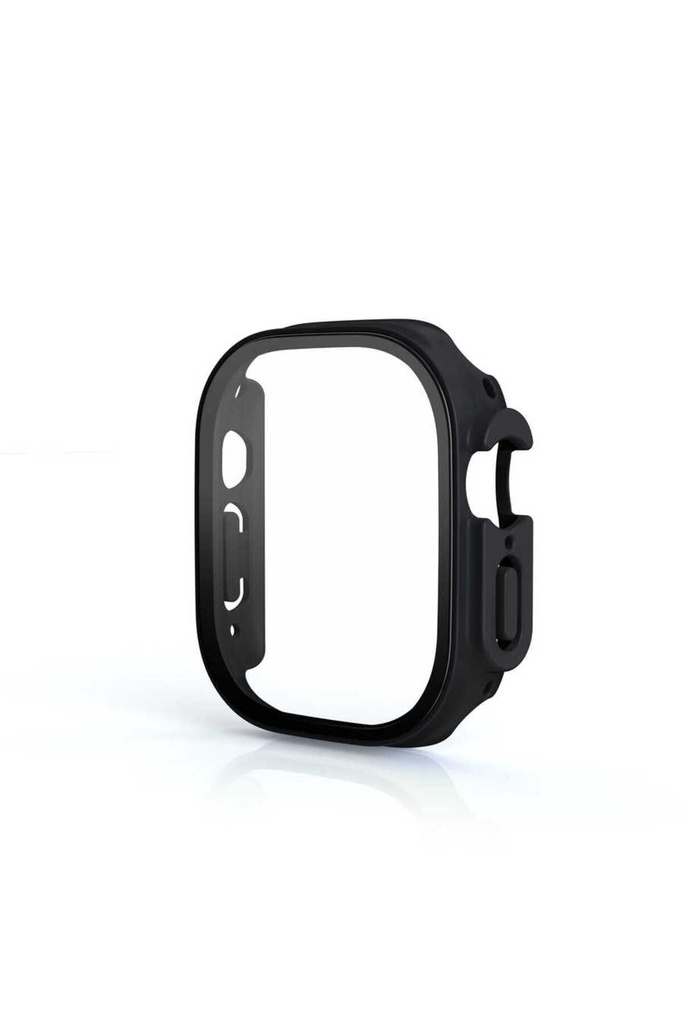 [RNZ-TA82574] Apple Watch Ultra 49mm Uyumlu Kasa ve Ekran Koruyucu Zore Watch Gard 19 (Siyah)