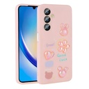 Samsung Galaxy A24 Uyumlu Kılıf Kabartma Figürlü Parlak Zore Toys Silikon Kapak