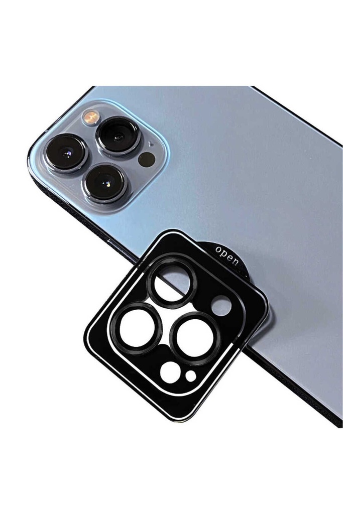 [RNZ-TA82556] Apple iPhone 14 Pro Max Uyumlu Zore CL-09 Kamera Lens Koruyucu (Siyah)