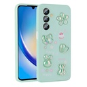 Samsung Galaxy A34 Uyumlu Kılıf Kabartma Figürlü Parlak Zore Toys Silikon Kapak