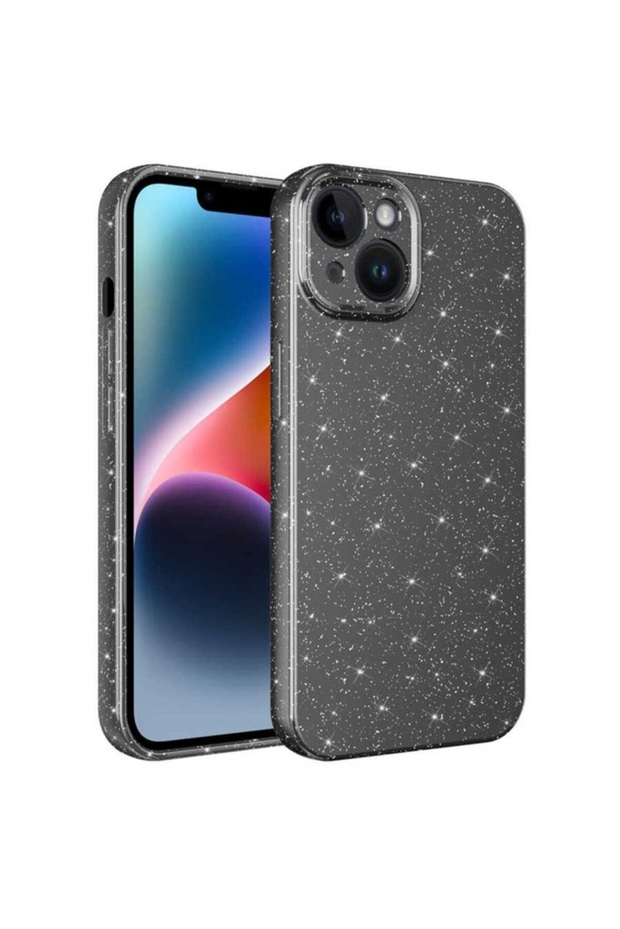 Apple iPhone 14 Plus Uyumlu Kılıf Kamera Korumalı Simli Lüks Zore Koton Kapak