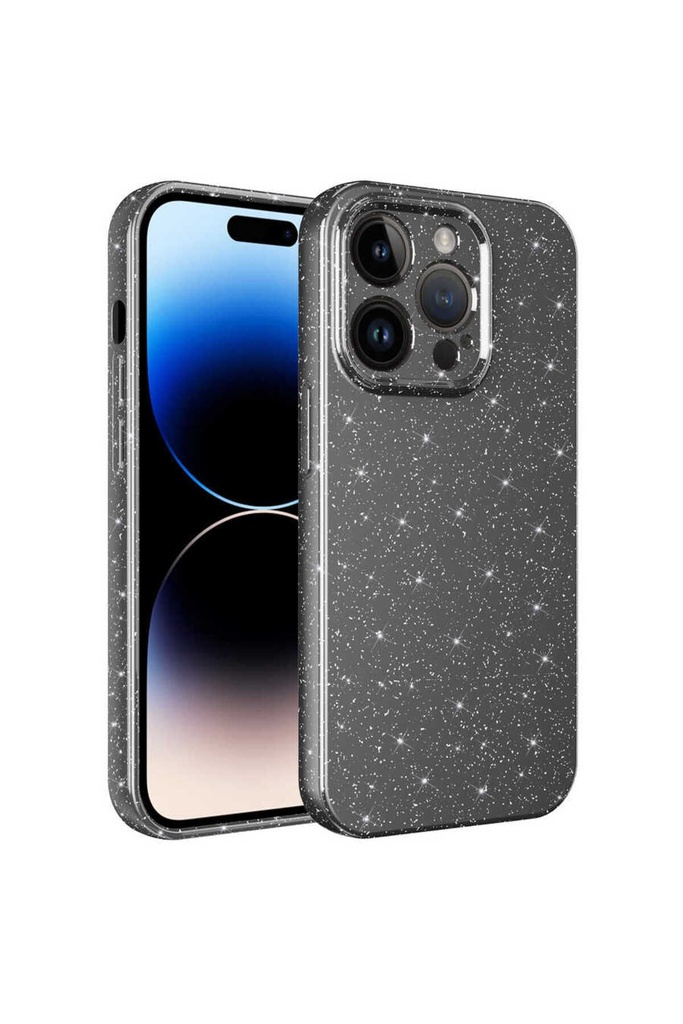 Apple iPhone 14 Pro Max Uyumlu Kılıf Kamera Korumalı Simli Lüks Zore Koton Kapak