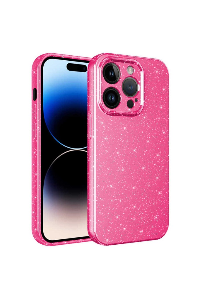 Apple iPhone 14 Pro Max Uyumlu Kılıf Kamera Korumalı Simli Lüks Zore Koton Kapak