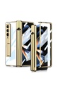 Samsung Galaxy Z Fold 4 Uyumlu Kılıf Zore Kıpta Standlı Kalem Bölmeli Kapak
