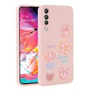 Samsung Galaxy A50 Uyumlu Kılıf Kabartma Figürlü Parlak Zore Toys Silikon Kapak