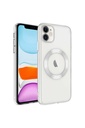 Apple iPhone 11 Uyumlu Kılıf Wireless Şarj Özellikli Sert PC Zore Riksos M-safe Kapak