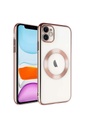 Apple iPhone 11 Uyumlu Kılıf Wireless Şarj Özellikli Sert PC Zore Riksos M-safe Kapak