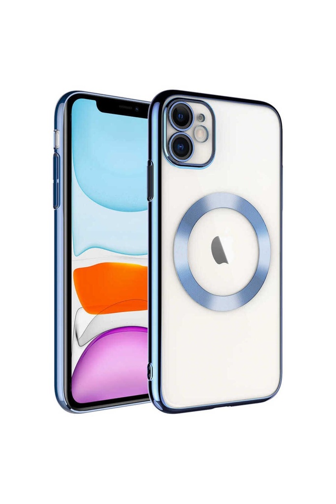 Apple iPhone 11 Uyumlu Kılıf Wireless Şarj Özellikli Sert PC Zore Riksos M-safe Kapak