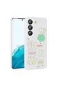 Samsung Galaxy S21 FE Uyumlu Kılıf Kabartma Figürlü Parlak Zore Toys Silikon Kapak