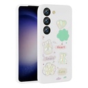 Samsung Galaxy S23 Uyumlu Kılıf Kabartma Figürlü Parlak Zore Toys Silikon Kapak