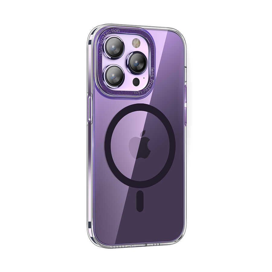 Apple iPhone 14 Pro Uyumlu Kılıf M-safe Şarj Özellikli Sert PC Zore Fuya Kapak