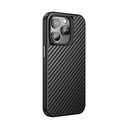 Apple iPhone 14 Pro Max Uyumlu Kılıf Aramid Karbon Fiber M-safe Özellikli Wlons Radison Kapak