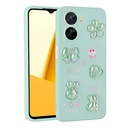 Vivo Y16 Uyumlu Kılıf Kabartma Figürlü Parlak Zore Toys Silikon Kapak