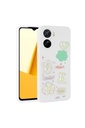 Vivo Y16 Uyumlu Kılıf Kabartma Figürlü Parlak Zore Toys Silikon Kapak
