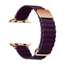 ​​​Apple Watch 38mm Uyumlu Kordon PU Deri Bakla Tasarımlı Mıknatıslı KRD-78 Kayış
