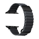 ​​​Apple Watch 7 41mm Uyumlu Kordon PU Deri Bakla Tasarımlı Mıknatıslı KRD-78 Kayış