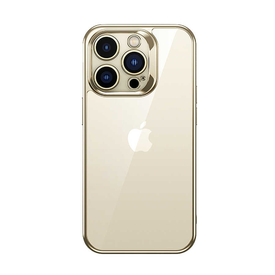 Apple iPhone 14 Pro Max Uyumlu Kılıf Benks Electroplating TPU Kapak Ekran Koruyucu Hediyeli