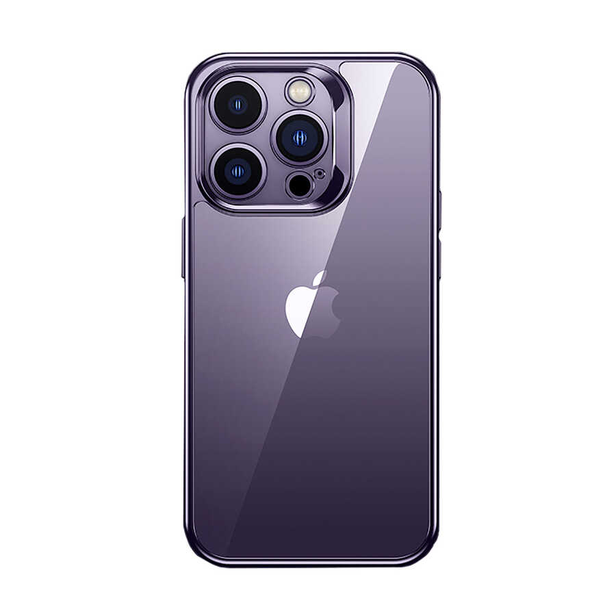 Apple iPhone 14 Pro Max Uyumlu Kılıf Benks Electroplating TPU Kapak Ekran Koruyucu Hediyeli