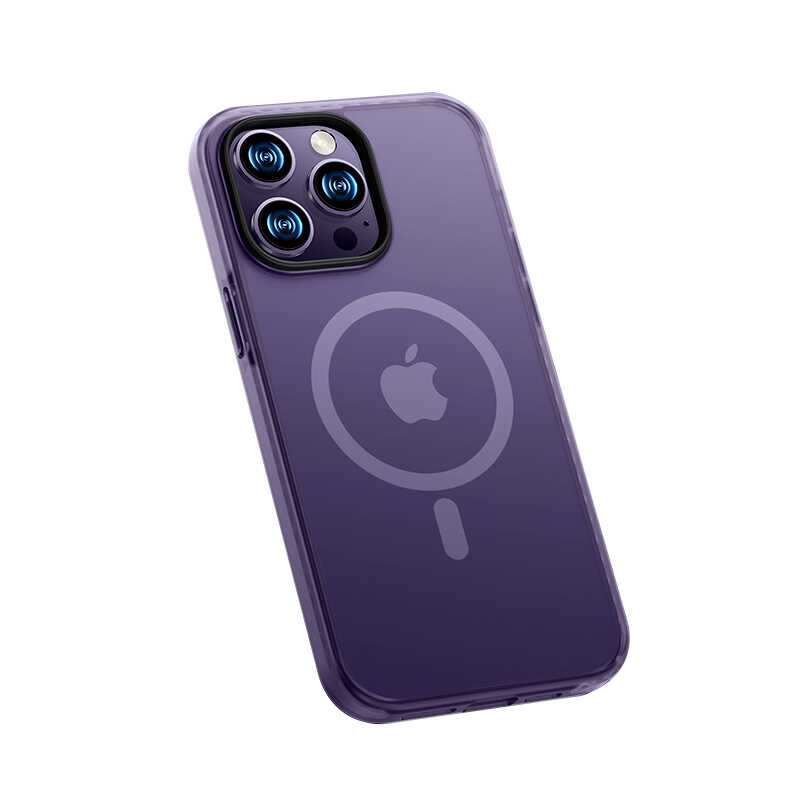 Apple iPhone 14 Pro Uyumlu Kılıf Kenarları Silikon Airbagli Mat Arka Yüzey Benks Icesand Kapak