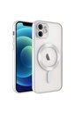 Apple iPhone 11 Uyumlu Kılıf Kamera Korumalı M-safe Wireless Şarj Özellikli Zore Demre Kapak