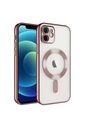 Apple iPhone 11 Uyumlu Kılıf Kamera Korumalı M-safe Wireless Şarj Özellikli Zore Demre Kapak