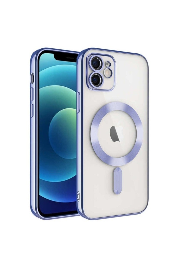 Apple iPhone 12 Uyumlu Kılıf Kamera Korumalı M-safe Wireless Şarj Özellikli Zore Demre Kapak
