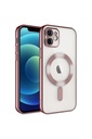 Apple iPhone 12 Uyumlu Kılıf Kamera Korumalı M-safe Wireless Şarj Özellikli Zore Demre Kapak