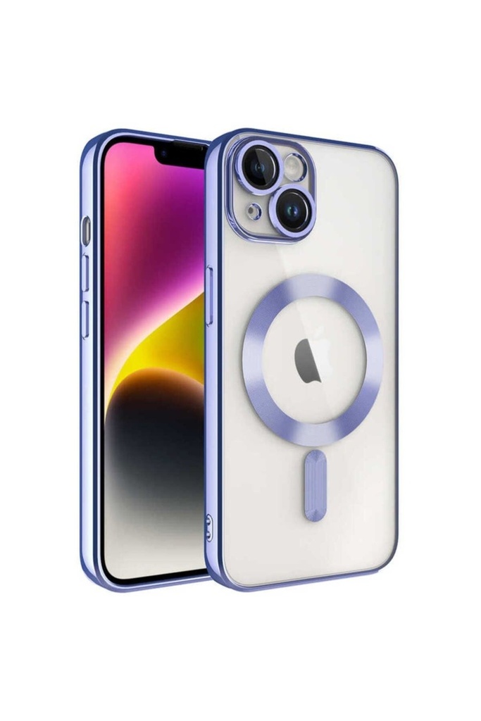 Apple iPhone 13 Uyumlu Kılıf Kamera Korumalı M-safe Wireless Şarj Özellikli Zore Demre Kapak