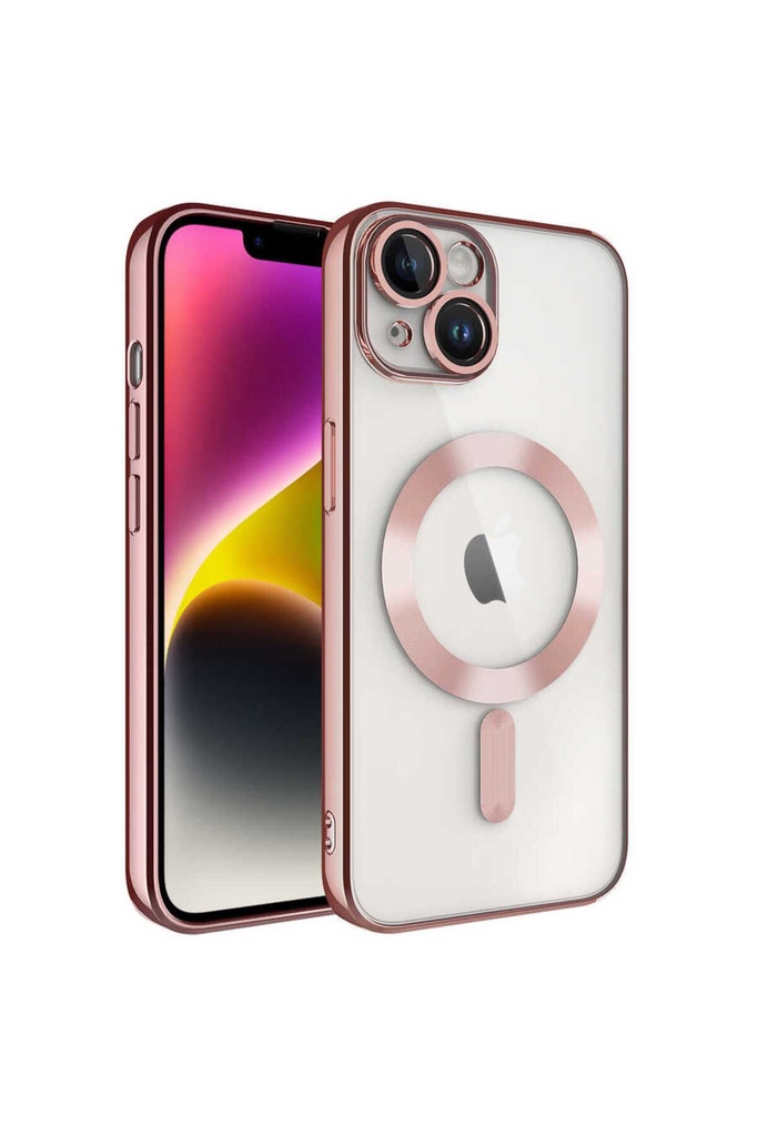 Apple iPhone 13 Uyumlu Kılıf Kamera Korumalı M-safe Wireless Şarj Özellikli Zore Demre Kapak