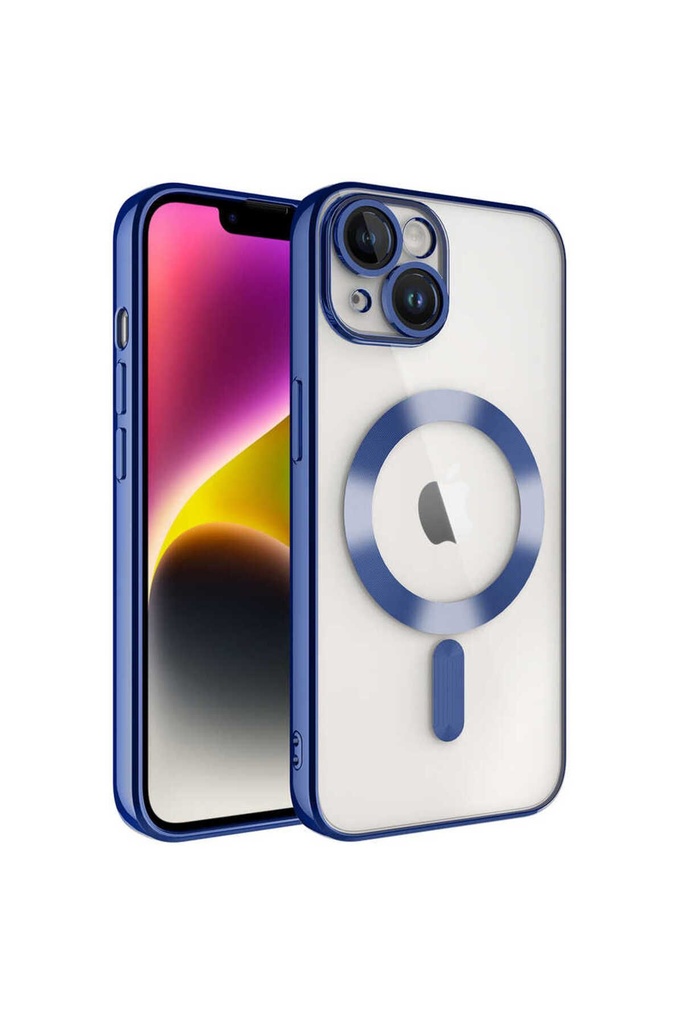 Apple iPhone 13 Uyumlu Kılıf Kamera Korumalı M-safe Wireless Şarj Özellikli Zore Demre Kapak