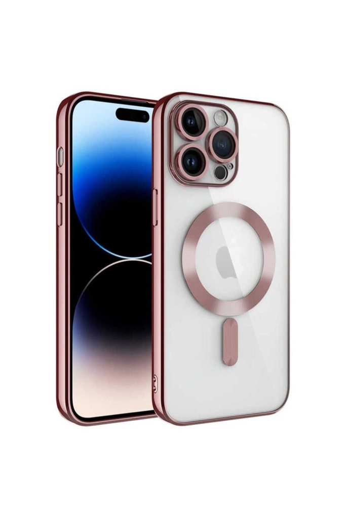 Apple iPhone 14 Pro Max Uyumlu Kılıf Kamera Korumalı M-safe Wireless Şarj Özellikli Zore Demre Kapak