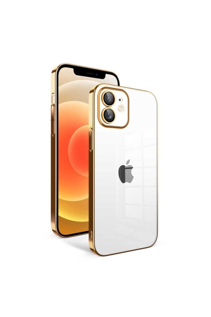Apple iPhone 12 Uyumlu Kılıf Kamera Korumalı Renkli Çerçeveli Zore Garaj Kapak